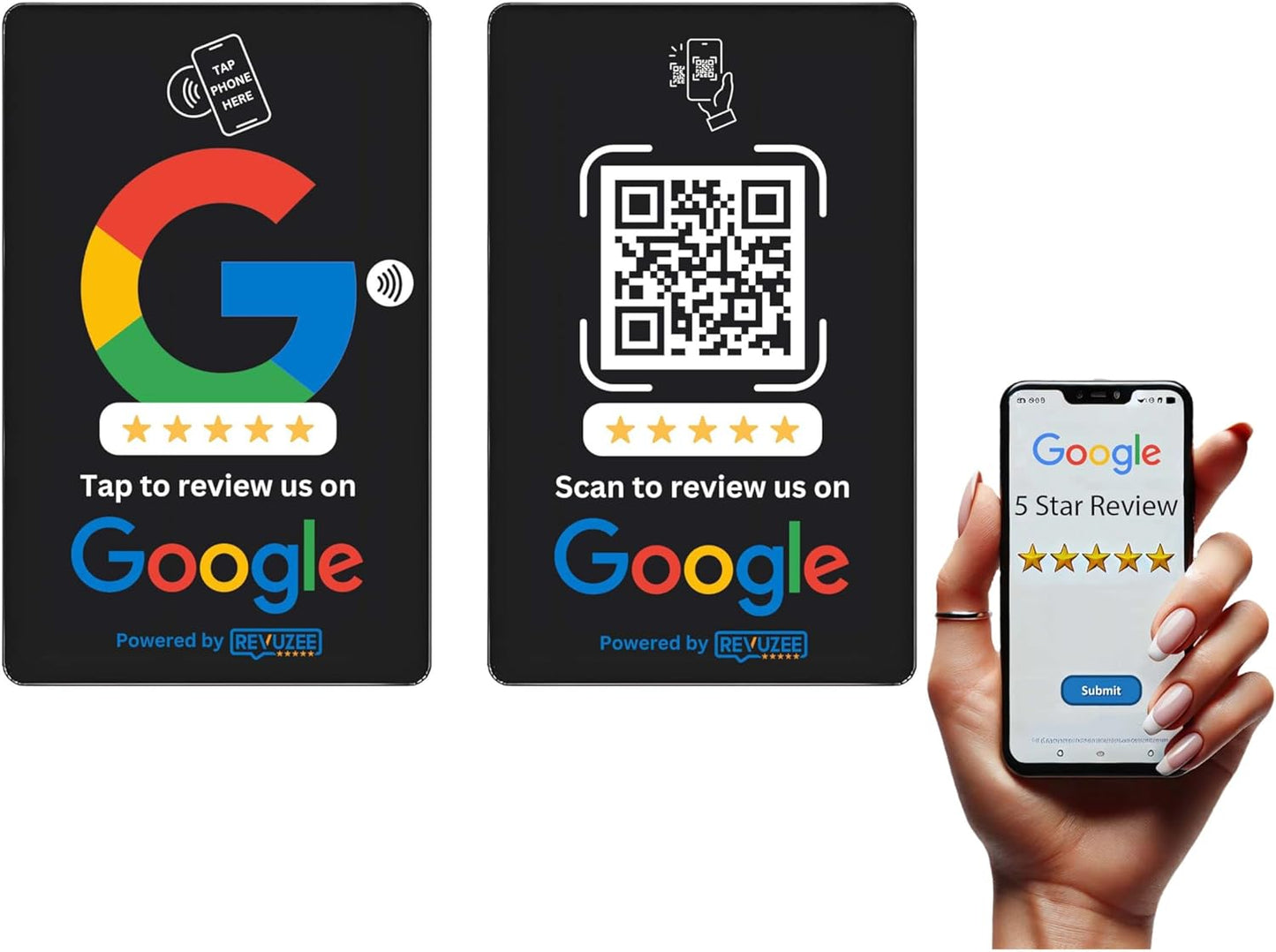 Google Tap Card with QR Code - Black