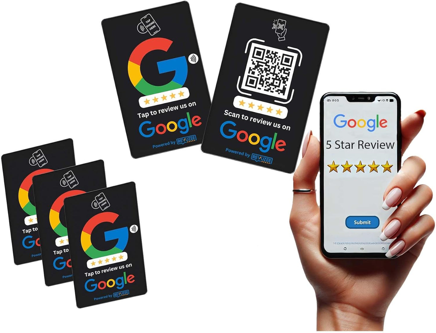 Google Tap Card with QR Code - Black