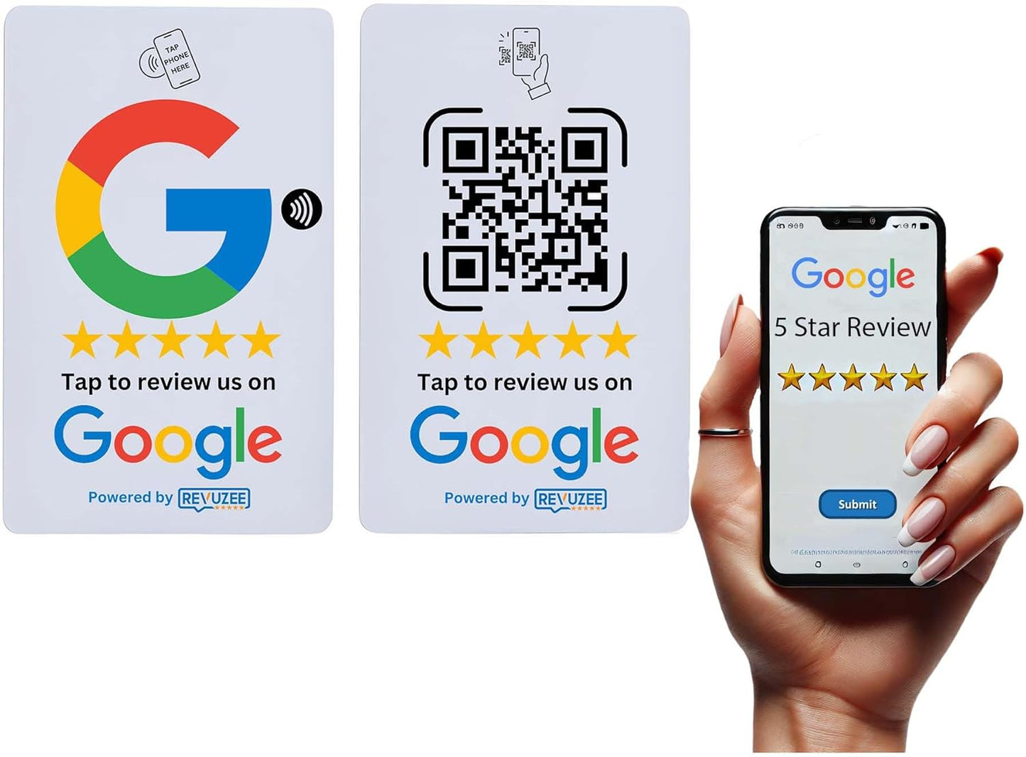 Google Tap Card with QR Code - White