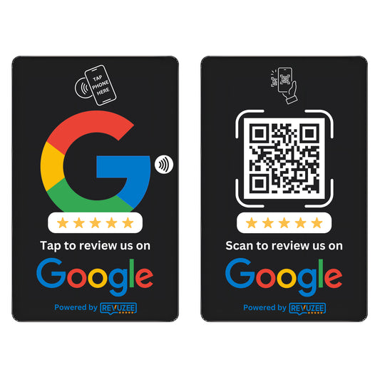 Google Tap Card with QR Code - Black