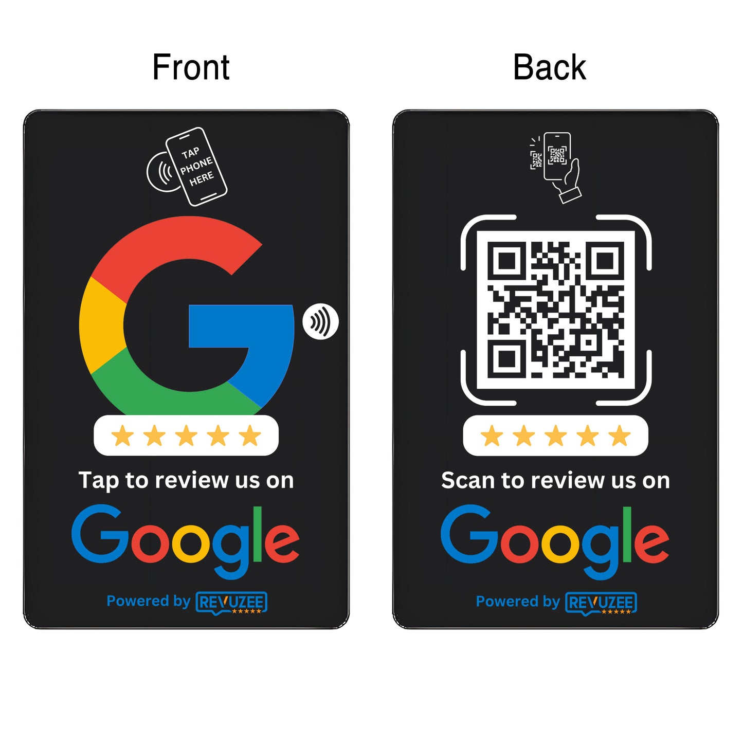 Google Tap Card with QR Code - Black