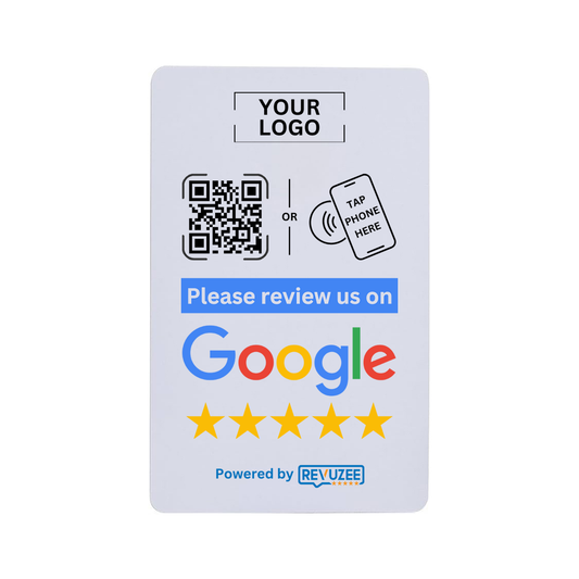 Google Tap & QR Code Review Card with Your Logo