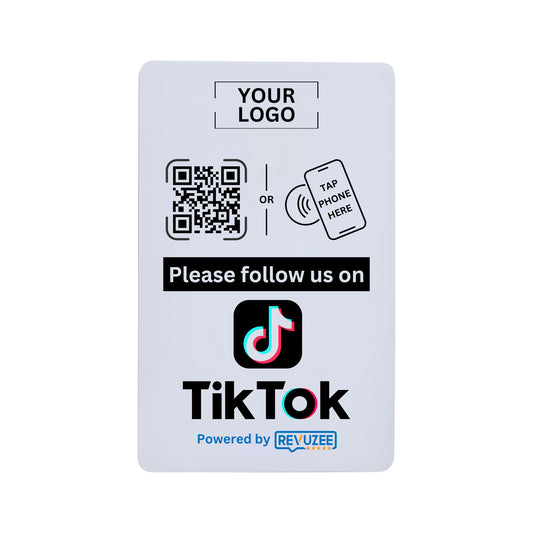 TikTok NFC & QR Code Tap Card with Your Business Logo