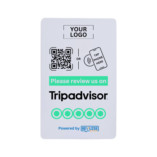 TripAdvisor Tap & QR Code Review Card with Your Logo